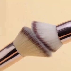 LUXEBLEND 5PCS Professional Makeup Brush Set 2-in-1 Dual-Tip Tool for Foundation Blush & Powder Travel Gift for Women & Girls
