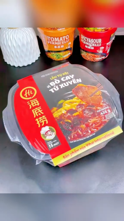 Lẩu tự sôi Haidilao vị Bò cay Tứ Xuyên/ Bò mềm cà chua/ Cà chua thịt ...