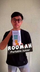 ROOMAH Mini Portable Juicer Cup 300ML Rechargerable - Blender Jus buah USB 4 Mata Pisau PREMIUM