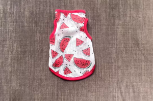 ÁO THUN BA LỖ HOẠ TIẾT DƯA HẤU THÔNG HƠI SIÊU CUTE TỪ 1-7KG DÀNH CHO THÚ CƯNG CHÓ MÈO