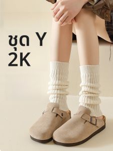 JINGCHI | ถุงเท้ากันหนาวแบบหนาสำหรับผู้หญิง ถุงเท้ากันหนาวแบบถัก ถุงข้อเท้าแบบกันหนาว ถุงเท้ากันหนาวแบบหนา ถุงเท้ากันหนาวแบบ Y2K สำหรับฤดูใบไม้ร่วงและฤดูหนาว