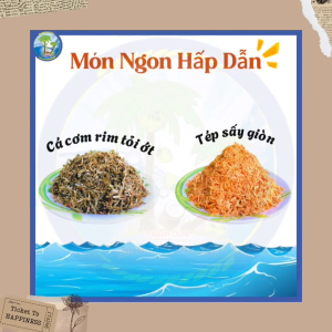 [500g] Cá Cơm Rim Tỏi Ớt Ăn Liền Tiện Lợi