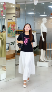 Chân váy nữ kiểu tầng form A xoè lưng thun chân váy 2 lớp có túi xéo thời trang GUMAC - Gmorning YVF11042
