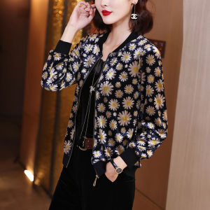 Áo Khoác Ngắn Họa Tiết Hoa Chống Nắng Mỏng Mùa Hè Cho Nữ Áo Khoác Ngoài Thoáng Khí Nhẹ Áo Khoác Ngoài Thường Ngày Áo Khoác Ngoài Dài Tay Cổ Tròn