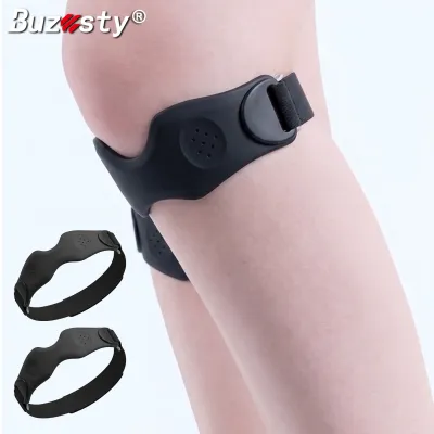 Buzesty 2 gói tính đàn hồi lớn xương bánh chè gân đầu gối dây đai bảo vệ cố định linh hoạt Silicone bảo vệ đầu gối ban nhạc cho đạp xe chạy bộ chơi thể thao cầu lông