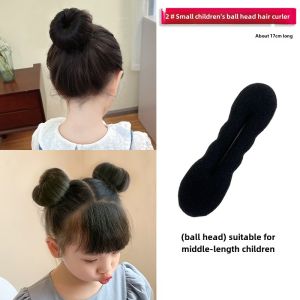 Childrens Bun Hair Band Girls Hair Tie Bean Bag Fluffy Clip Little Girl Bud-like Hair Style Tool Hairpin Headdress
