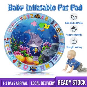 Baby Infant Inflatable Water Play Mat Tummy Time Cushion Patted Toddler Playmat Stimulation Growth Educational Toys Kusyen kembung Mainan