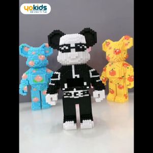 Mô hình lắp ráp Gấu BearBrick 35cm Có Ngăn Kéo YOKIDS Mảnh Ghép Gai Hãng Xinz | Jinx Ô Chữ Love Sáng Tạo - Shop YOKIDS