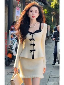 SHANGSHA | Elegant Petite White Dress Set
