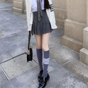Campus Style Irregular A-line High Waisted Skirt