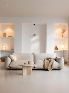 โซฟาดีไซน์เนอร์สไตล์มินิมอลสไตล์อิตาลี arflex โซฟาทรงขนมปังแบบตั้งพื้นไอเดียสร้างสรรค์โซฟาสามที่นั่งสไตล์มินิมอลสไตล์มินิมอล