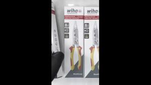 Wiha | Wiha 45489 Professional Long Nose Pliers Ergonomic Non-Slip Grip for Electrical Wiring Industrial Machinery Maintenance