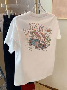 Loose Fit round Neck Short Sleeve T-Shirt Womens Summer New Style Oversize Korean Version Printed Casual Top Trendy Streetwear