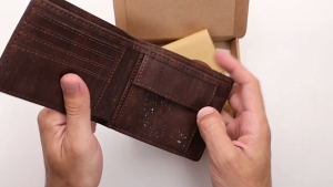 Corkor Vegan Cork Mens Bifold Wallet with Coin Pocket Black | Handmade Leather Purse For Man Dompet Lelaki Kulit Walet 錢包男士钱包短款正品
