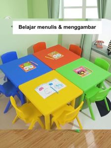 031-67 SPEEDS Meja Belajar Anak Persegi HDPE Meja TK Tebal Kokoh Paud Playgroup Kids Table 031-67