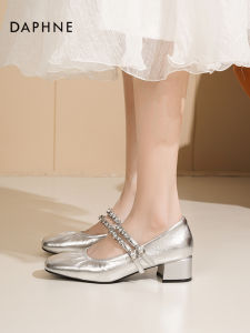 Daphne | Silver New Spring Design Mary Jane Heels