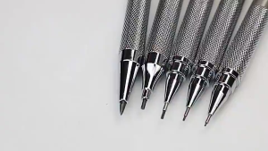Metal Mechanical Pencil 0.5/0.7/0.9/1.3/2.0mm Simple Automatic Pen Drawing Writing Press Pencil