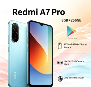 Redmi | Redmi A7Pro 2026 Authentic 8GB RAM 256GB ROM 6.9 FHD+ Helio G85 Dual 5G VoLTE 5000mAh Gaming Smartphone