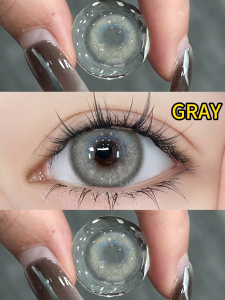 (COD) EYESHARE softlens 2 buah/1  soflen pasang BARCELONA Seri lensa mata penuh gaya dan cantik softlens color alam Brown/Gray/GREEN diameter 14.2MM Tahunan/Tersedia selama 12 bulan