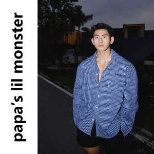 PAPASLILMONSTER Phong Cách Mỹ Lười Lười Kẻ Caro Áo Sơ Mi Lưới Mỏng Màu Xanh Thời Trang Thoải Mái Cotton Vải Bông Áo Dài Tay Trẻ Trung Mặc Hàng Ngày Mùa Thu