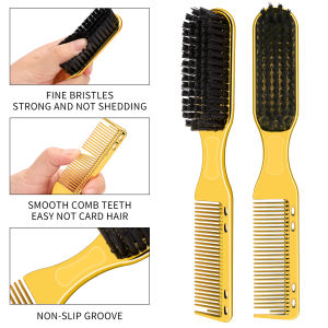 Barber Beard Comb Two-sided Mens Shaving Brush Portable Beard Moustache Brushes Salon Hairdressing Hair Styling Tool