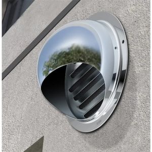 Stainless Steel Exterior Wall Exhaust Hood Rainproof Mosquito-Proof Ventilate Bathroom Exhaust Cover Grille