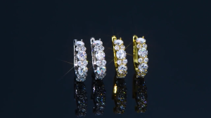 OXTAO D Color Moissanite Hoop Stud Earrings For Women 925 Sterling Silver Piercing Earring Fine Jewelry Gift GRA Certified