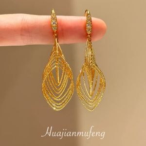 Flashy Diamond Shape High-End Sensation Earrings 2025 New Evening Lady Style Ear Studs Ear Hooks Drop Earrings Fashion Jewelry