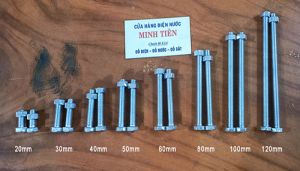 Combo 5 con Bù lon Bulon con tán 8 ly kích thước 8x20 8x30 8x40 8x50 8x60 8x80 8x100 8x120