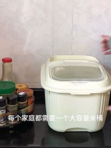 Rice Storage Box Grain Container Kitchen Cereal Rice Bucket Insect and Moisture Proof Sealed Organizer Bekas Beras