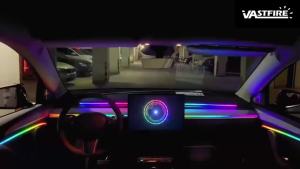 Bộ Đèn Nội Thất Ô Tô LED RGB 6/18 Trong 1 Điều Khiển Bluetooth Hiệu Ứng Symphony Streamer 213 Đèn Dải Acrylic Cầu Vồng 64 Màu