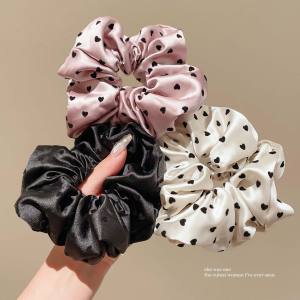 French Satin Polka Dot Hair Ties Womens Hair Accessories Bun Headbands Elegant Fashionable Hair Bands New 2025