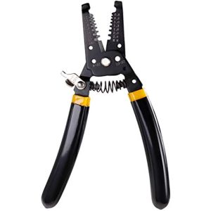 7-Inch Wire Stripper 10-22AWG Cutting and Crimping Device Multi-Functional Manual Tool for Copper Wire Stripper Professional