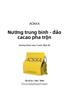 AOKKA Cà Phê Hạt Phối Trộn Kiểu Ý Rang Trung Đậm Xay Tươi Dùng Cho Cà Phê Đen & Americano