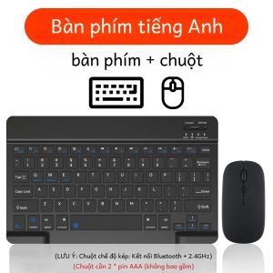 Bộ Bàn Phím Chuột Không Dây Tương Thích Bluetooth Cho Máy Tính Bảng Android Windows iPad PC - Chơi Game Công Thái Mỏng Đa Năng Chống Thấm Nước