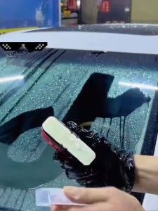 Car Glass Oil Film Remover Auto Glass Bright Coating Plating Powerful Auto Interior Glass Cleaner Deep Cleaning Eliminate Water Spot Car Glass Sponge Cleaning car glass oil film remover 玻璃油膜去除剂