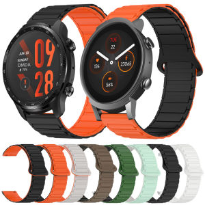 กีฬาซิลิโคนสําหรับTicWatch Pro 3 Ultra LTE E3 E2 E S2 Pro X S GTW GTH 2 2021 แม่เหล็กปรับ 20 มม.22 มม.