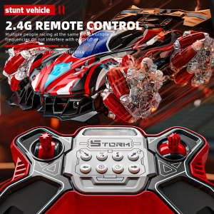 [Exquisite gift box packaging] 2.4G four-wheel drive remote control car with light music rotation drift spray childrens remote control racing boys birthday gift