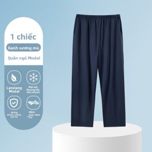 Quần ngủ nam MiiOW làm bằng vải cotton mỏng dài thoải mái cỡ lớn