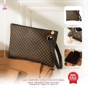 Tas Importt Hand Bag Kulit Sintetis Berkualitas Motif Cantik Kekinian ZH22 Asta