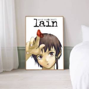 Moetch | Anime S-Serial Experiments L-lain Vintage Whitepaper Poster Kawaii Tác Phẩm Nghệ Thuật Trang Trí Phòng Phong Cách Hiện Đại In Kỹ Thuật Số Không Cần Khung
