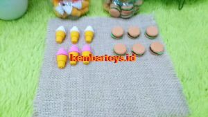 TOP-HPS PAHE SETOPLES Penghapus Lucu Eraser Penghapus Mini Burger Eskrim