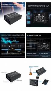 DIBox Passive Audio Direct BoxMono Sound System Direct Connection Box Low Noise For SubwooferSpeakerGuitarBasswith XLR TRS