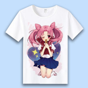Bandai | New Sailor Warrior Water Ice Moon Moving Cartoon Peripheral Short Sleeve Upper Short Sleeve T-Shirt Half Sleeve