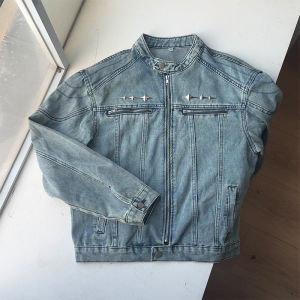OUMULONG | Áo Khoác Denim Phong Cách Đường Phố Mỹ Chất Lượng Cao