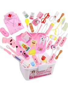 Children Play House Toys Set Little Doctor Nurse Simulation Sound and Light Stethoscope Baby Injection Medicine Box 3 Years Old 6