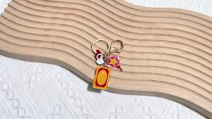 Bandai | Anime Trinkets Card Captor Sakura Keychain Creative CERBERUS Keyrings Accessories Car Bags Keyholder Cartoon Key Chains Gifts