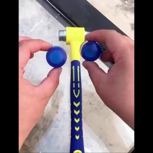 Double Headed Installation Hammer 45mm Rubber and Insulated Handle Detachable for Electrical and Construction Tasks