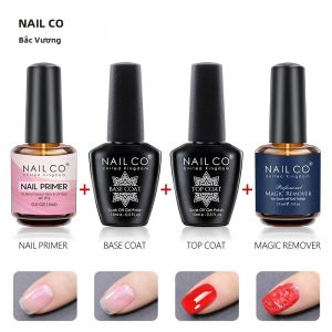 Bộ Sơn Gel Móng Tay NAILCO 15ml Với Lớp Lót Lớp Phủ Bóng Lớp Nền Và Dung Dịch Tẩy Móng Thần Kỳ - Bộ Dụng Cụ Làm Móng Nghệ Thuật UV