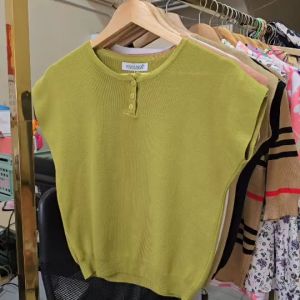 🌿 Pannarai เสื้อคอกลม สเวตเตอร์ พร้อมส่ง เสื้อไหมพรมร่องเนื้อนูม [ คอกลม กระดูด ] แขนล้ำ หรือการผ่าตัด คอกลม กระดูด